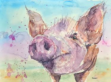 Original Contemporary Animal Painting by Tetiana Khalazii
