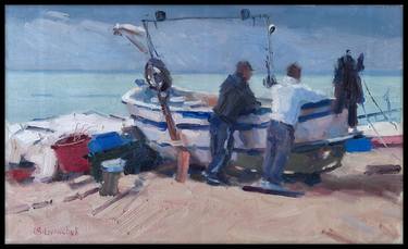 Original Impressionism Boat Paintings by Olga Silivanchyk