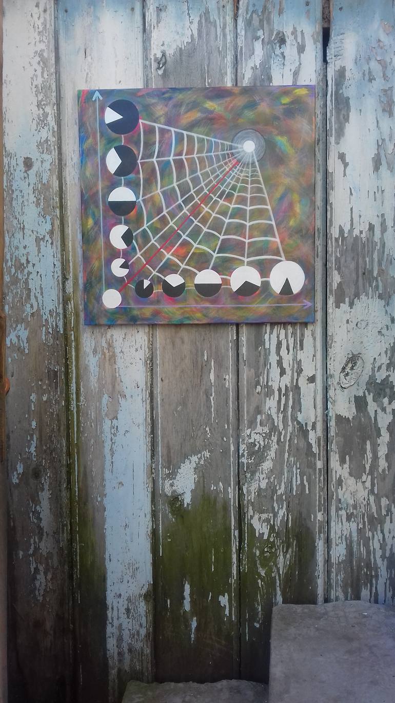 Original Conceptual Geometric Painting by Nino Man