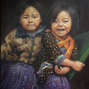 Portrait of two children thumb