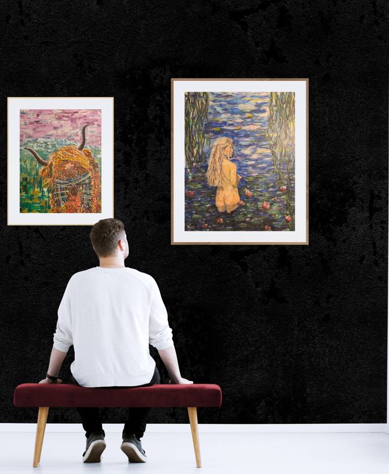 Original Impressionism Nude Painting by Yve Spencer