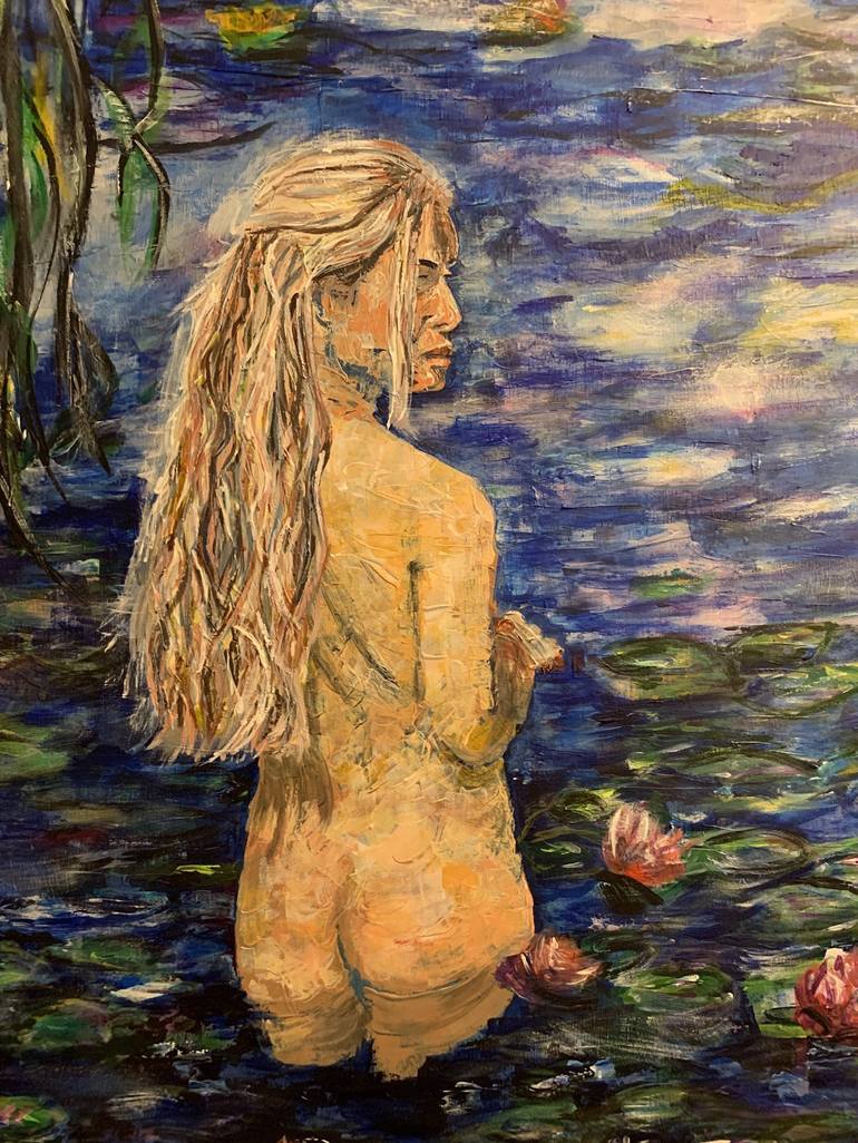 Original Impressionism Nude Painting by Yve Spencer
