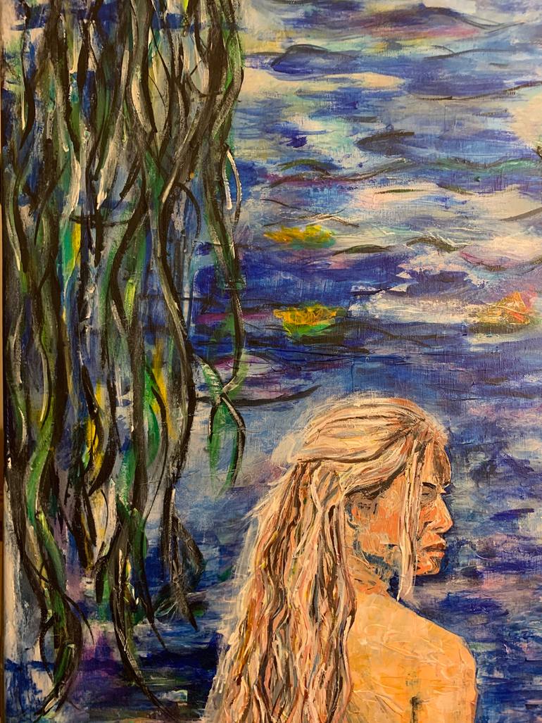 Original Impressionism Nude Painting by Yve Spencer