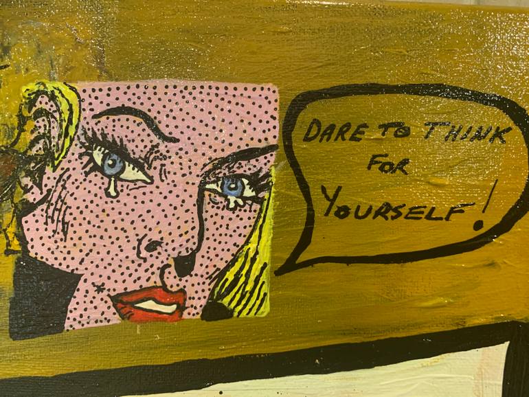 Original Street Art People Painting by Yve Spencer