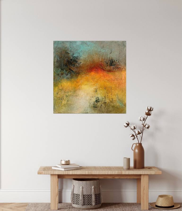 Original Abstract Expressionism Abstract Painting by Cristina Govoreanu