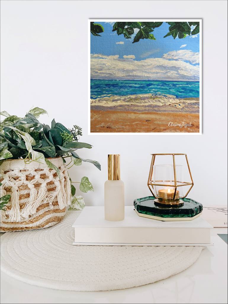 Original Contemporary Beach Painting by Elaine Fogel
