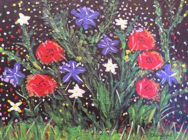Original Garden Paintings by Elaine Fogel