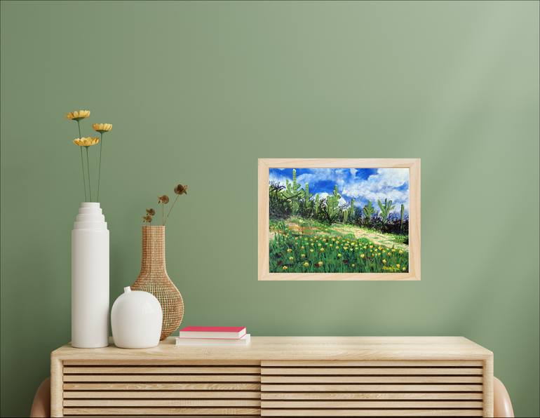 Original Impressionism Landscape Painting by Elaine Fogel