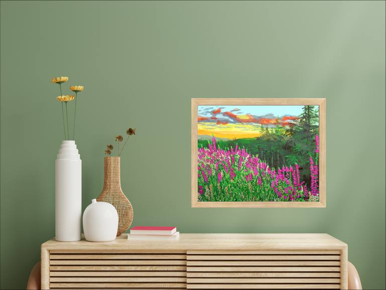 Original Impressionism Landscape Painting by Elaine Fogel