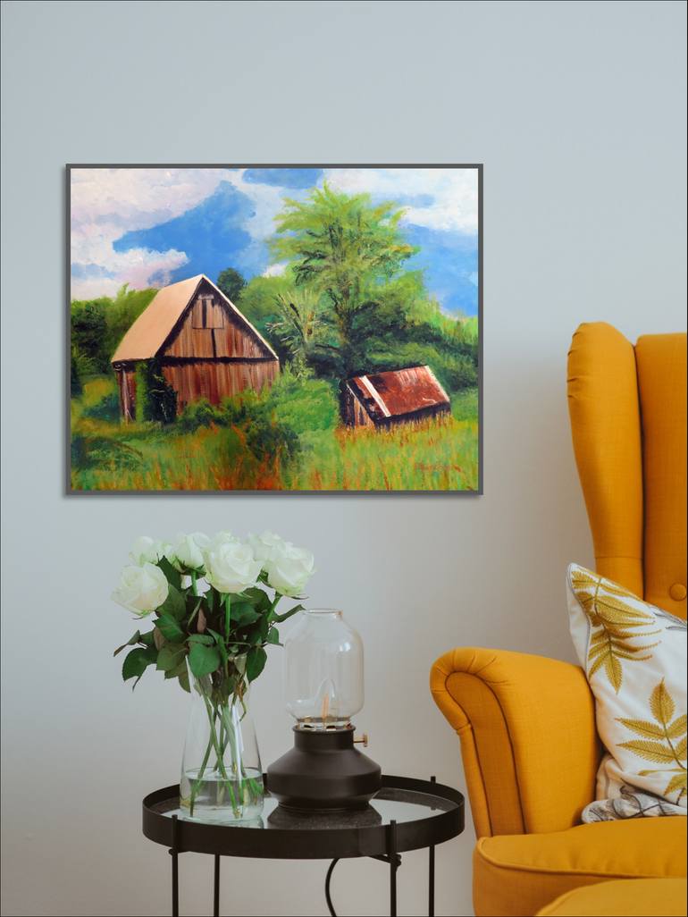 Original Impressionism Landscape Painting by Elaine Fogel