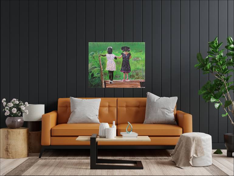 Original Figurative Children Painting by Elaine Fogel