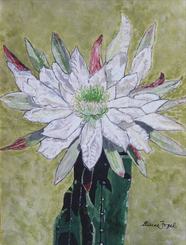 Original Fine Art Floral Paintings by Elaine Fogel