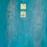 Blue, gold leaf by Farid BELLAL