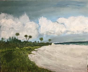 Original Beach Painting by Laura Kisaoglu