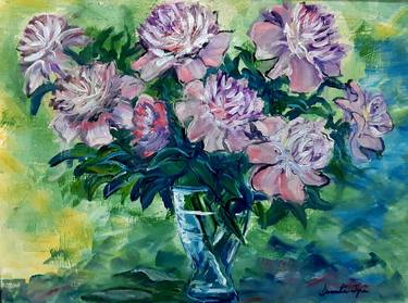Print of Impressionism Floral Paintings by Doinita Topa
