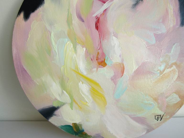 Original Abstract Expressionism Floral Painting by Ilze Ergle-Vanaga