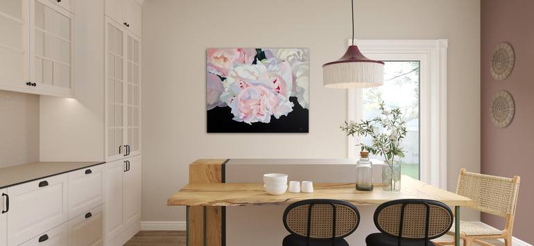 Original Abstract Floral Painting by Ilze Ergle-Vanaga