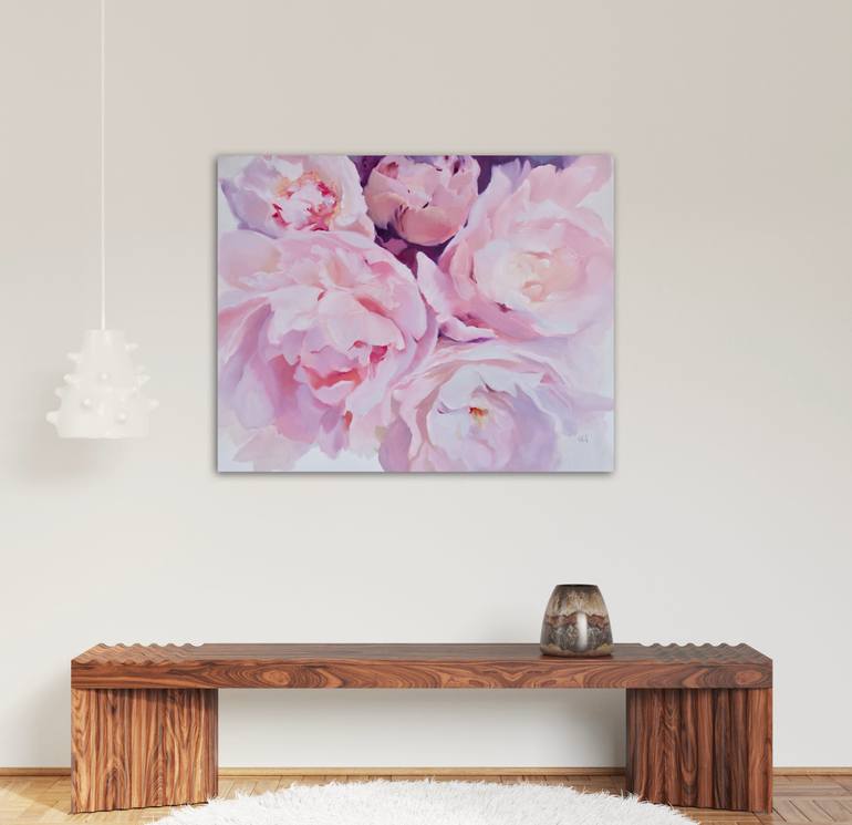 Original Modernism Floral Painting by Ilze Ergle-Vanaga