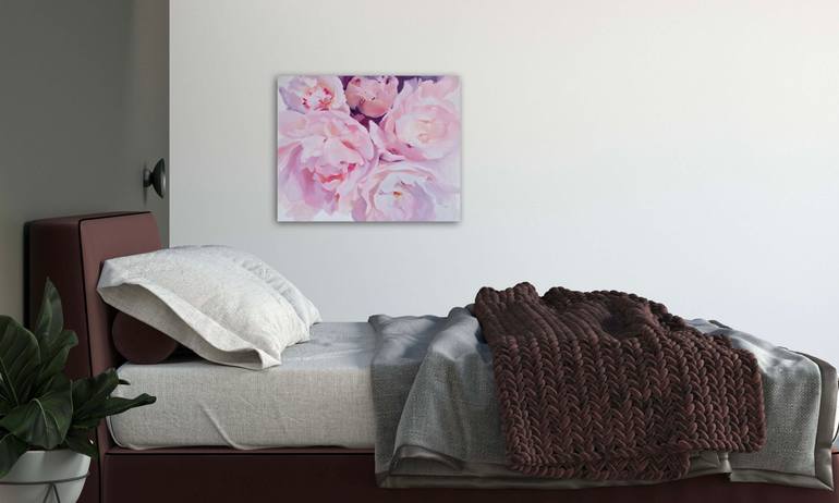 Original Modernism Floral Painting by Ilze Ergle-Vanaga