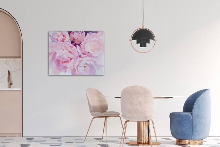 Original Modernism Floral Painting by Ilze Ergle-Vanaga