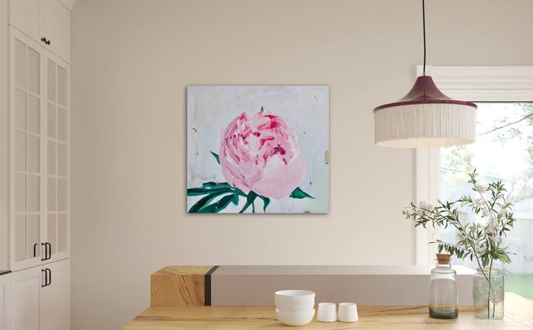 Original Modernism Floral Painting by Ilze Ergle-Vanaga