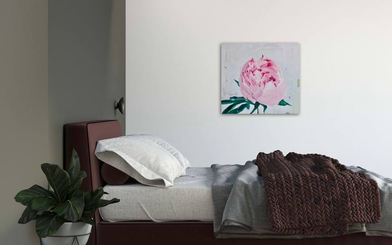 Original Modernism Floral Painting by Ilze Ergle-Vanaga