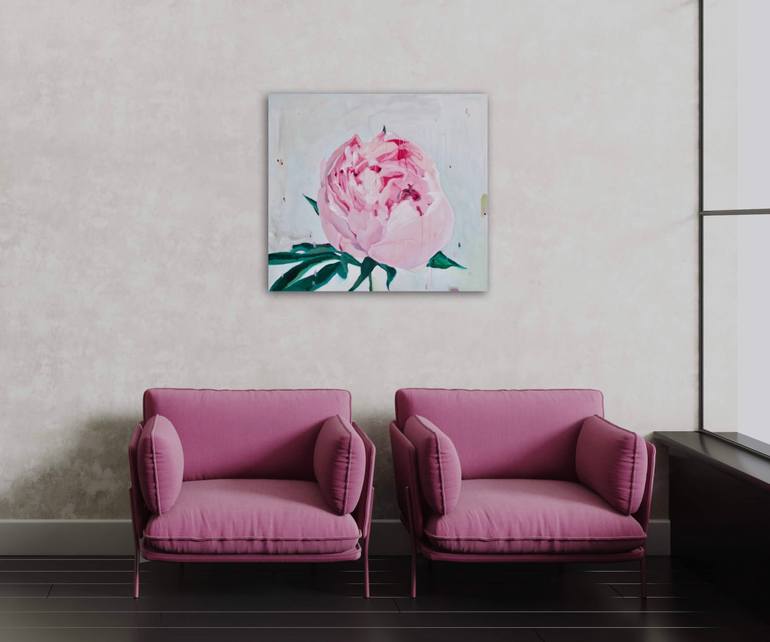 Original Modernism Floral Painting by Ilze Ergle-Vanaga