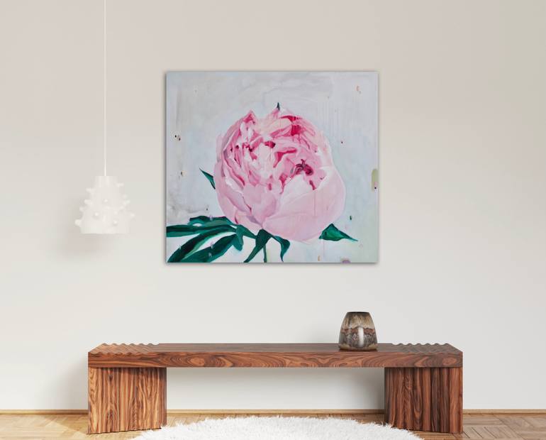 Original Modernism Floral Painting by Ilze Ergle-Vanaga