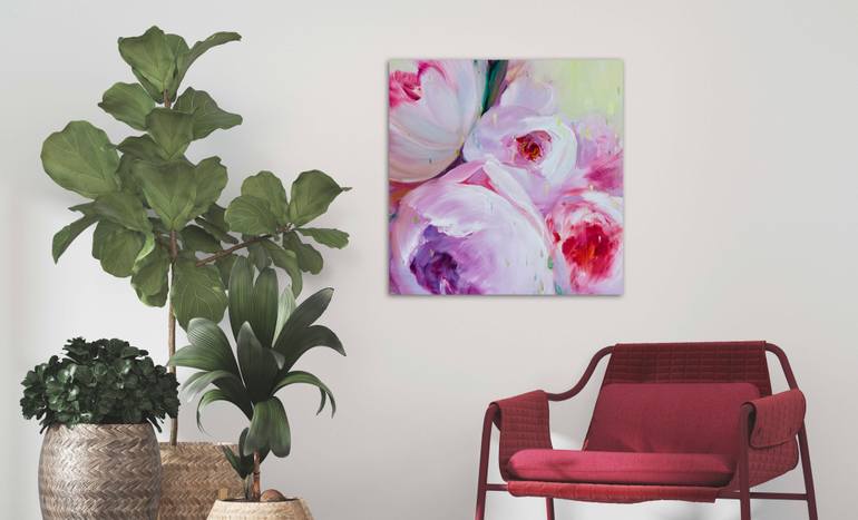 Original Impressionism Floral Painting by Ilze Ergle-Vanaga
