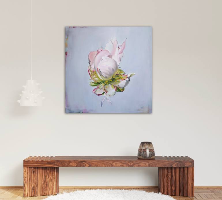 Original Modernism Floral Painting by Ilze Ergle-Vanaga