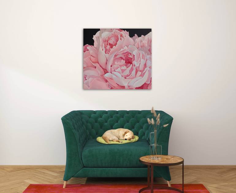 Original Abstract Floral Painting by Ilze Ergle-Vanaga