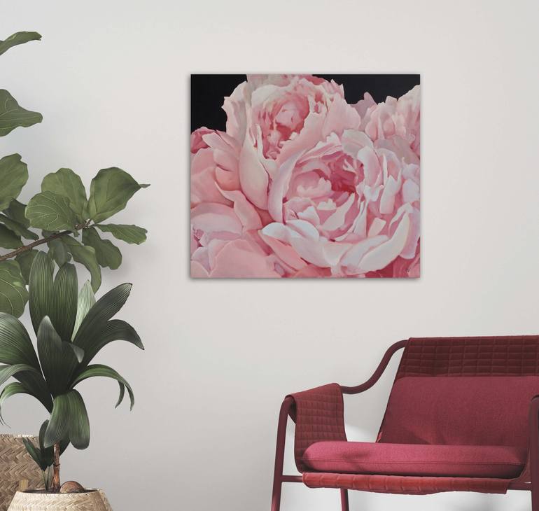 Original Abstract Floral Painting by Ilze Ergle-Vanaga