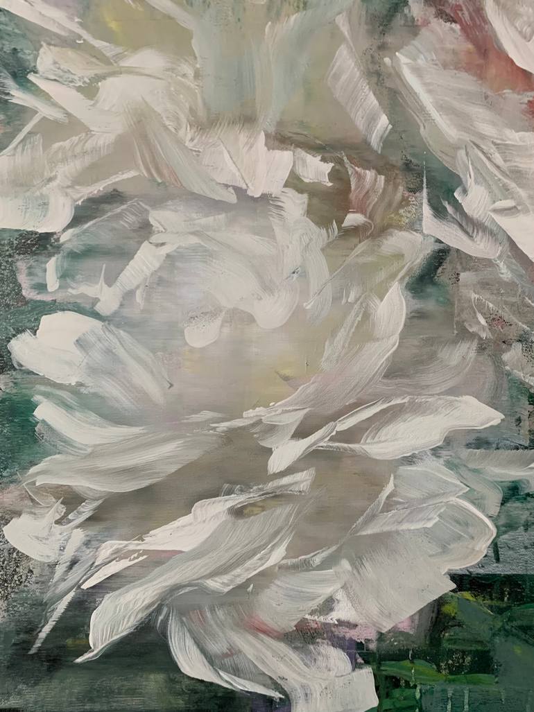 Original Abstract Floral Painting by Ilze Ergle-Vanaga