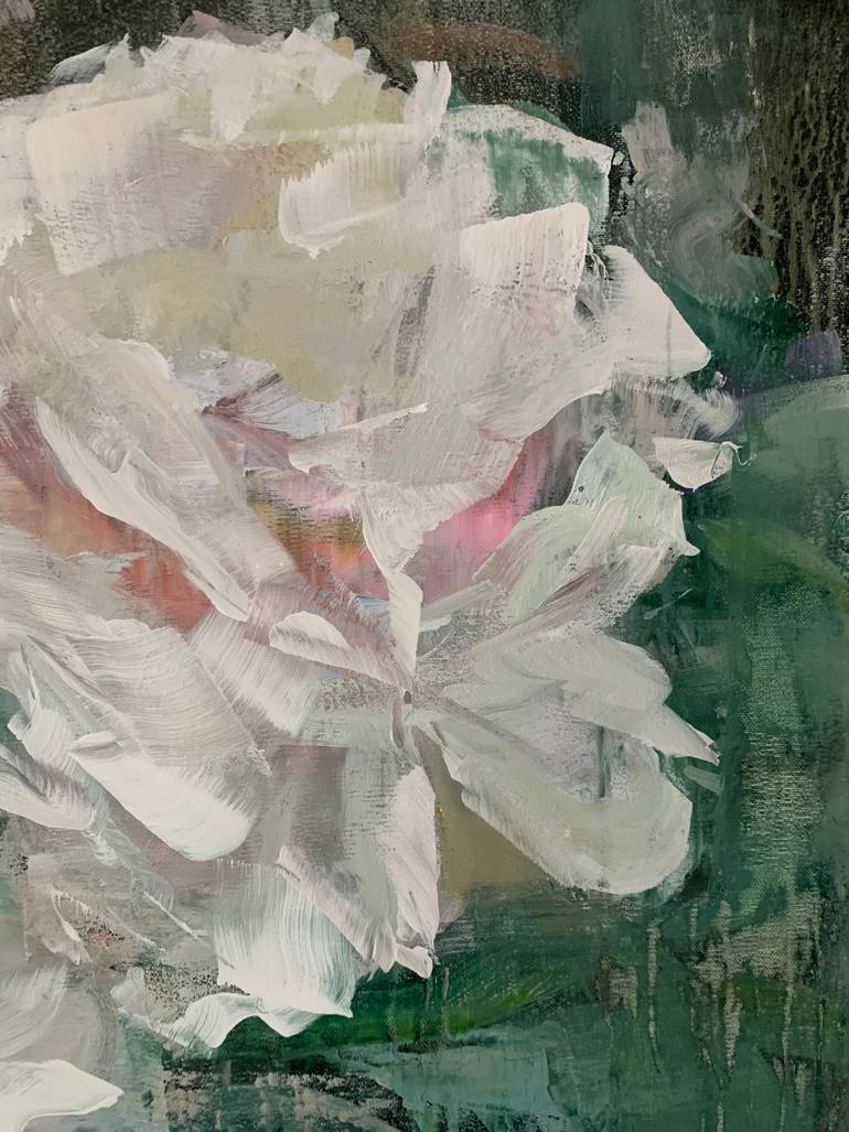 Original Abstract Floral Painting by Ilze Ergle-Vanaga