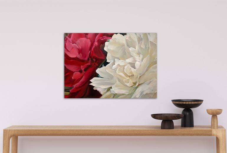 Original Abstract Floral Painting by Ilze Ergle-Vanaga