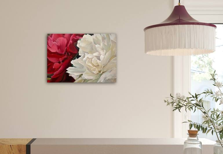 Original Abstract Floral Painting by Ilze Ergle-Vanaga