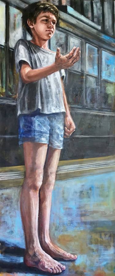 Original Figurative Train Paintings by Emilia Mönch