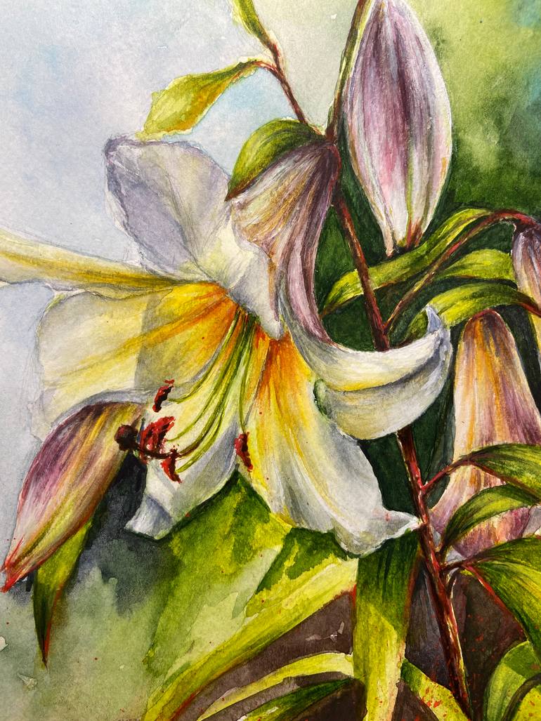 Original Realism Floral Painting by Yana Yeremenko