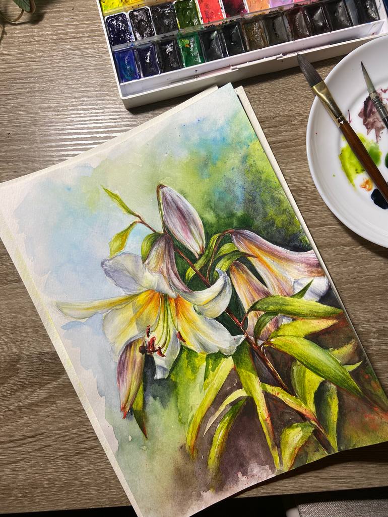 Original Realism Floral Painting by Yana Yeremenko