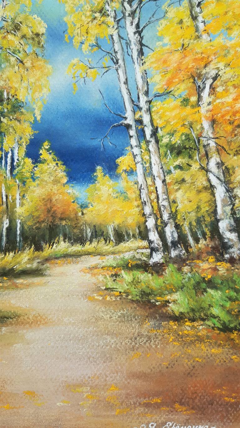Original Impressionism Landscape Drawing by Yana Yeremenko