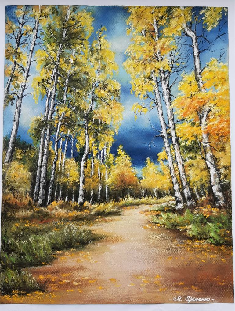 Original Impressionism Landscape Drawing by Yana Yeremenko
