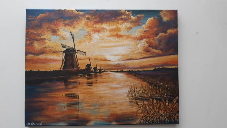 Original Expressionism Boat Painting by Yana Yeremenko