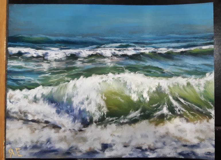 Original Impressionism Seascape Drawing by Yana Yeremenko