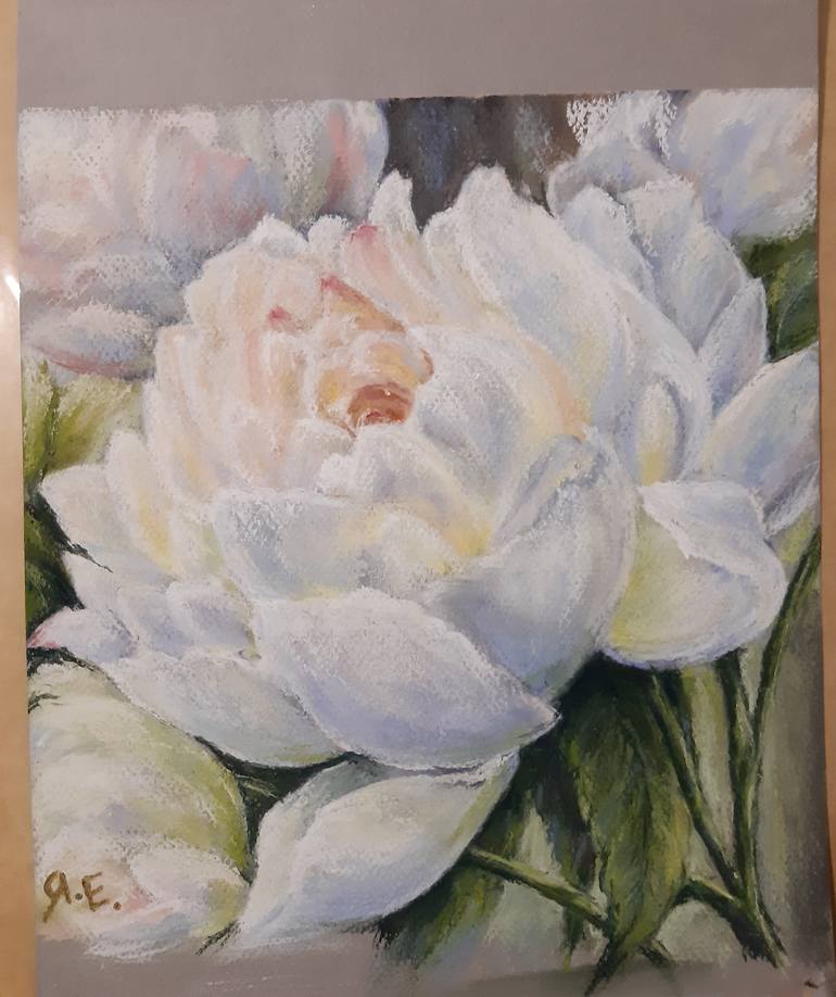 Original Figurative Floral Drawing by Yana Yeremenko