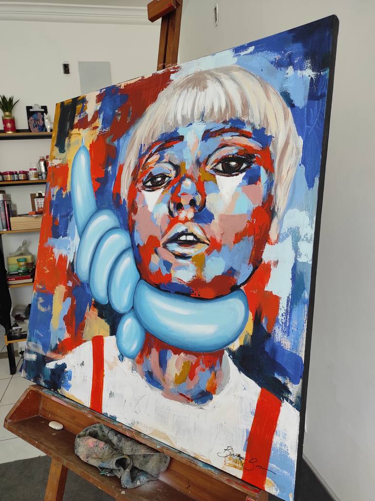 Original Expressionism People Painting by Bruna Brom