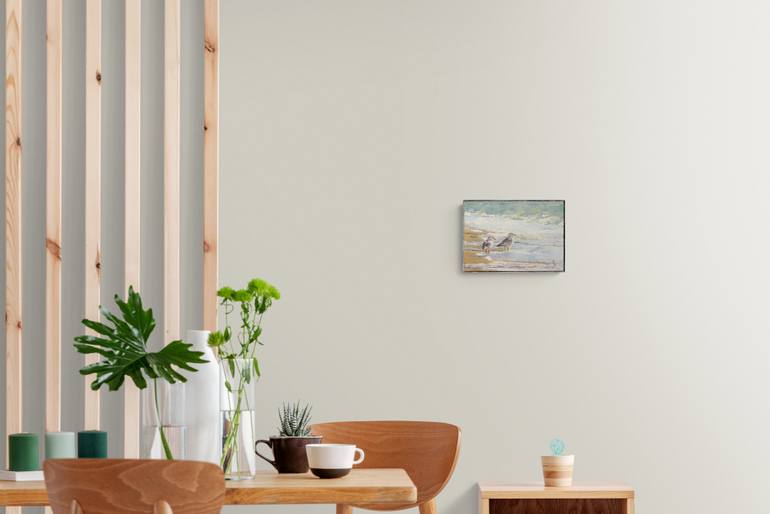 Original Expressionism Beach Painting by Elena Petrova