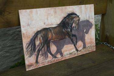 Original Art Deco Horse Paintings by Elena Petrova