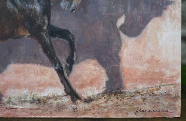 Original Art Deco Horse Painting by Elena Petrova