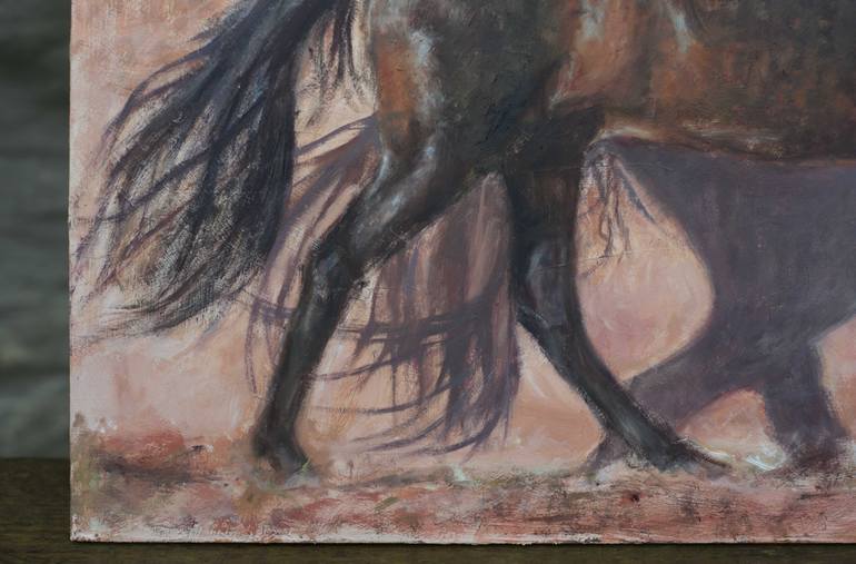 Original Art Deco Horse Painting by Elena Petrova
