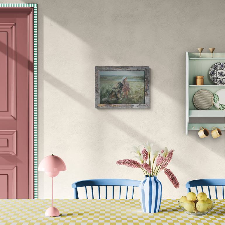 Original Impressionism Children Painting by Elena Petrova